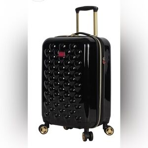Black Heart-Patterned Suitcase